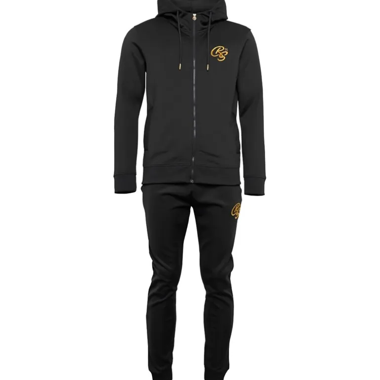 Crosshatch Herren Bradleys Jogginganzug Schwarz