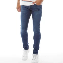 Crosshatch Herren Buraca Jeans Slim Fit Stonewash