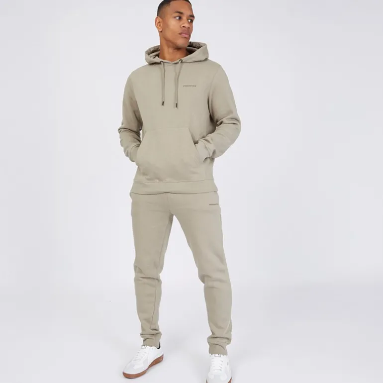 Crosshatch Herren Chelmere Hoodie und Jogginghose Set Dunkelgrau