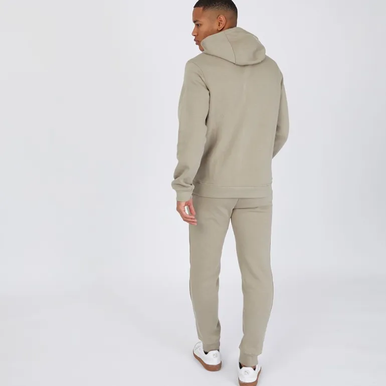 Crosshatch Herren Chelmere Hoodie und Jogginghose Set Dunkelgrau