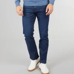 Crosshatch Herren Draker Gerade Jeans Dunkel Wasch