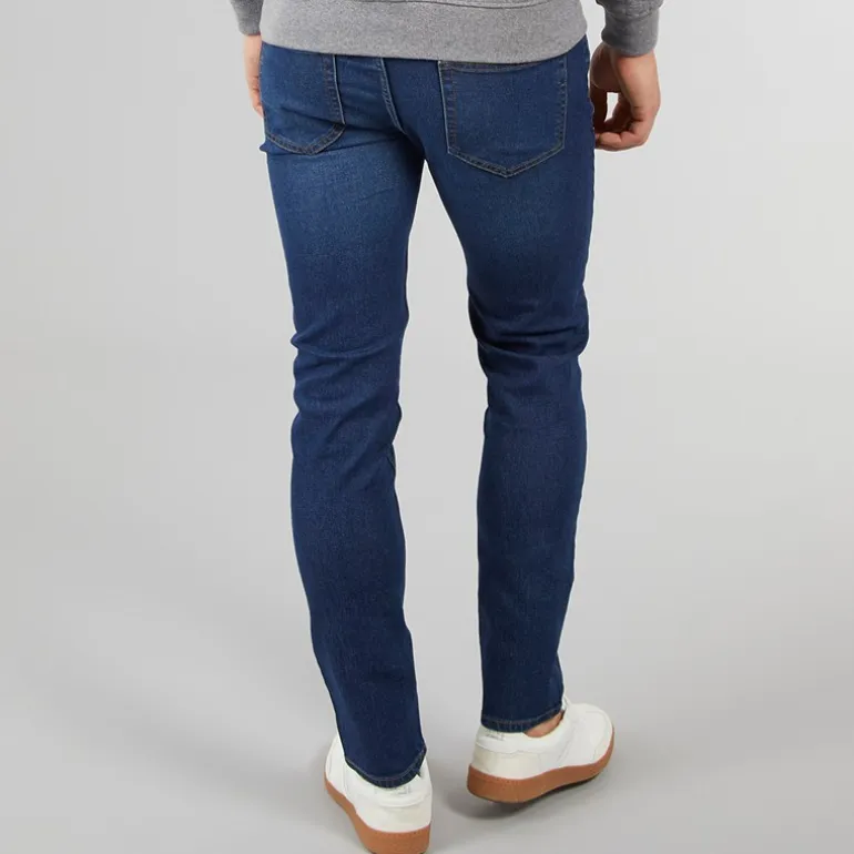 Crosshatch Herren Durtan Slim Fit Jeans Dunkel Wasch