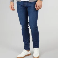 Crosshatch Herren Durtan Slim Fit Jeans Dunkel Wasch