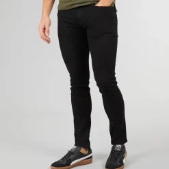 Crosshatch Herren Durtan Slim Fit Jeans Black Wash