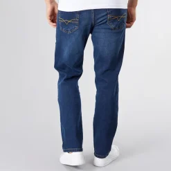 Crosshatch Herren Entspannt Lockere Passform Jeans Dunkel Gewaschen