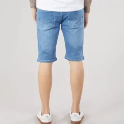 Crosshatch Herren Hammersmith Denim Shorts Light Wash