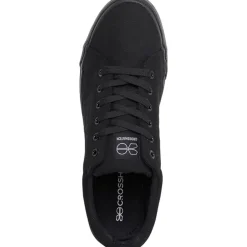 Crosshatch Herren Huseby Canvas Pumps Schwarz Mono