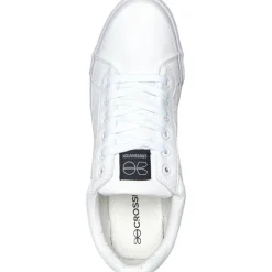 Crosshatch Herren Huseby Canvas Pumps Weiß Mono