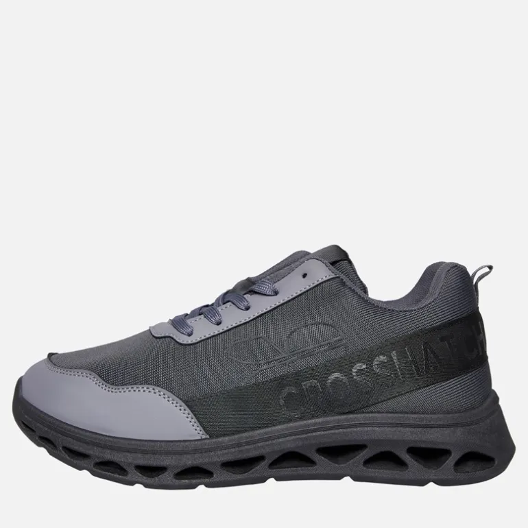 Crosshatch Herren Jesmond Sneaker Grau/Schwarz