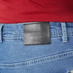 Crosshatch Herren Kamaline Denim Shorts Mid Wash