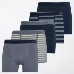Crosshatch Herren Linatrix Fünfer Pack Boxershorts Blau