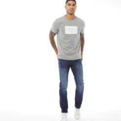Crosshatch Herren New Svelte Skinny Jeans Dunkelblau