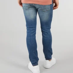 Crosshatch Herren Slim Fit Jeans Stonewash