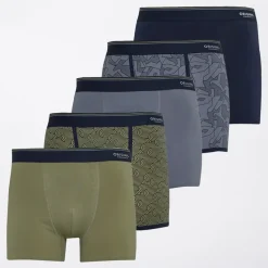 Crosshatch Herren Spherigon Fünferpack Boxer Grün/Blau
