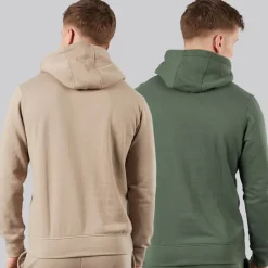 Crosshatch Herren Traymax Kapuzentop Khaki