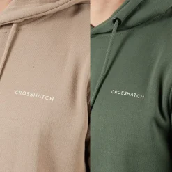 Crosshatch Herren Traymax Kapuzentop Khaki