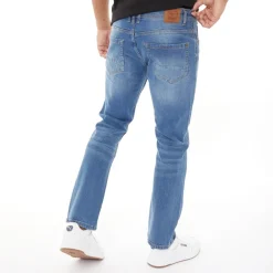 Crosshatch Herren Winsbury Bootcut Jeans Stonewash