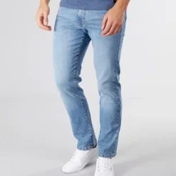 Crosshatch Jeans Herren Bandol gerade geschnitten hell gewaschen