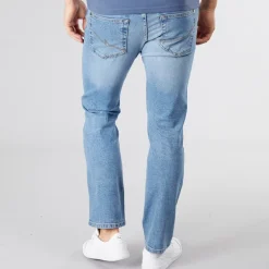 Crosshatch Jeans Herren Bandol gerade geschnitten hell gewaschen