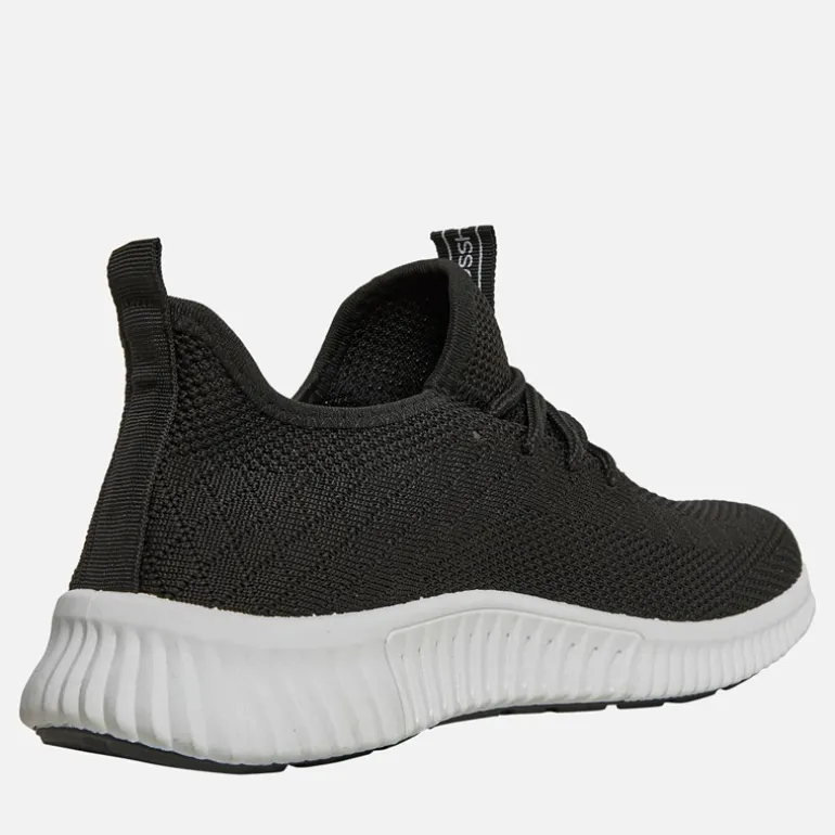 Crosshatch Jungen Rideout Sneaker Schwarz