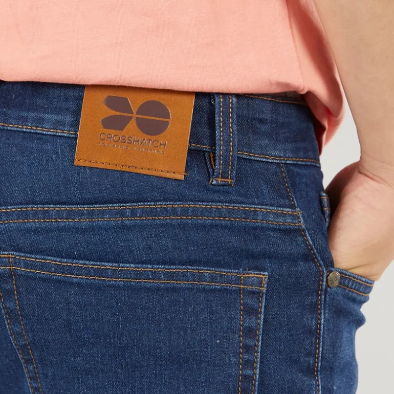 Crosshatch Junge schlanke Jeans dunkel gewaschen