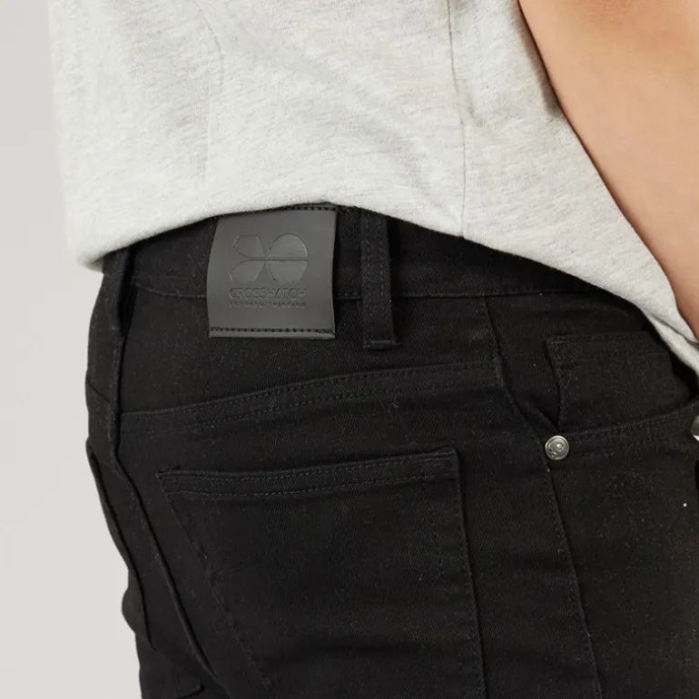 Crosshatch Junge Schlanke Jeans Schwarz