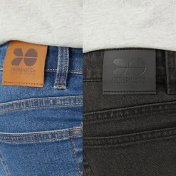Crosshatch Junge Slim Zwei Pack Jeans Mittelblau/Schwarz Gewaschen