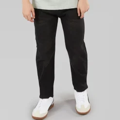 Crosshatch Junge Straight Jeans Schwarz Gewaschen
