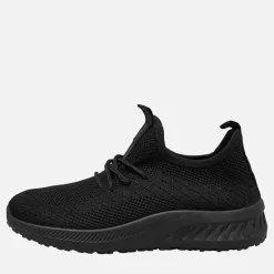 Crosshatch Junior Junge Antioch Turnschuhe Black Mono