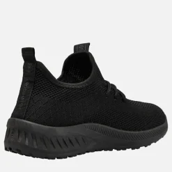 Crosshatch Junior Junge Antioch Turnschuhe Black Mono