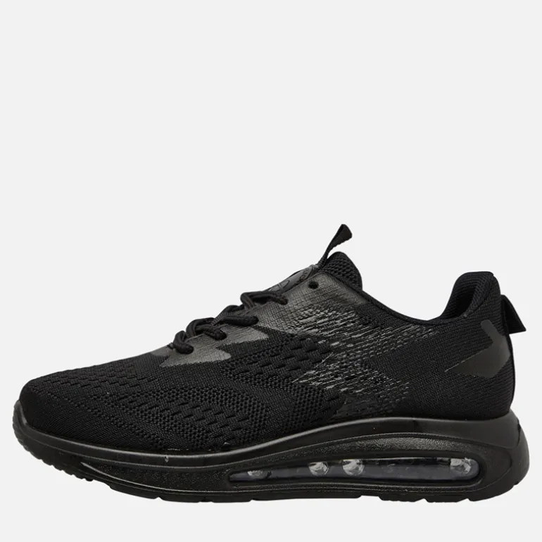 Crosshatch Junior Junge Chiltern Sneaker Black Mono