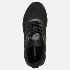 Crosshatch Junior Junge Chiltern Sneaker Black Mono