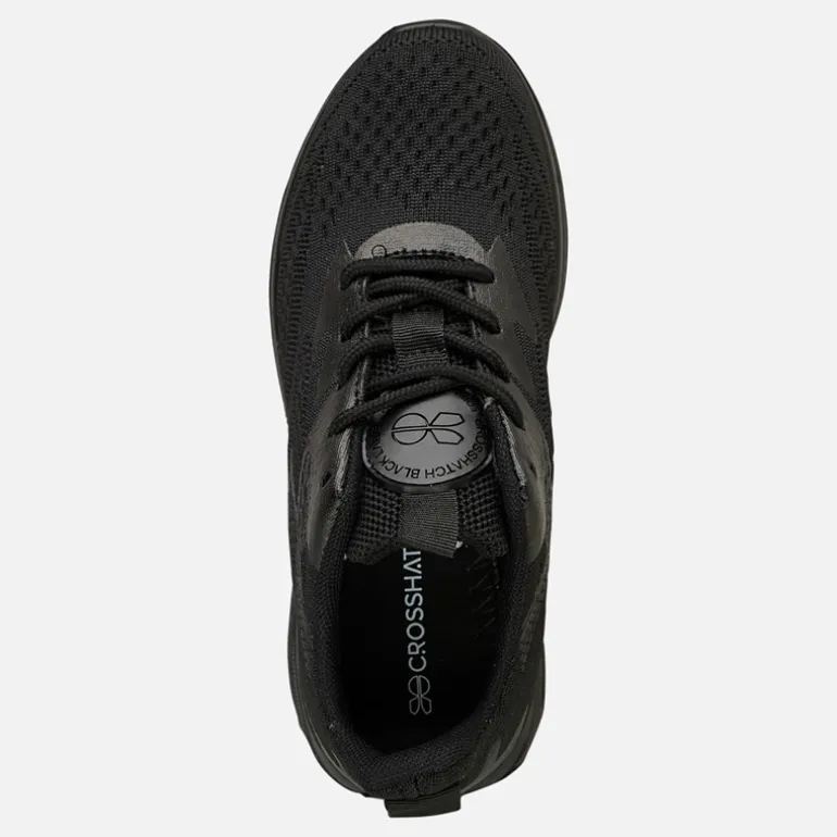 Crosshatch Junior Junge Chiltern Sneaker Black Mono
