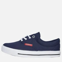 Crosshatch Junior Junge Skywalk Canvas Pumps Navy