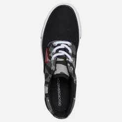 Crosshatch Junior Junge Skywalk Canvas Pumps Black Camo