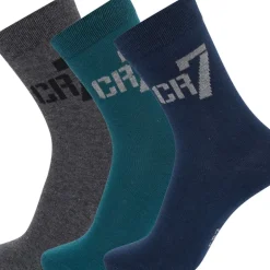 CR7 Socken Kinder Drei Pack Mehrfarbig