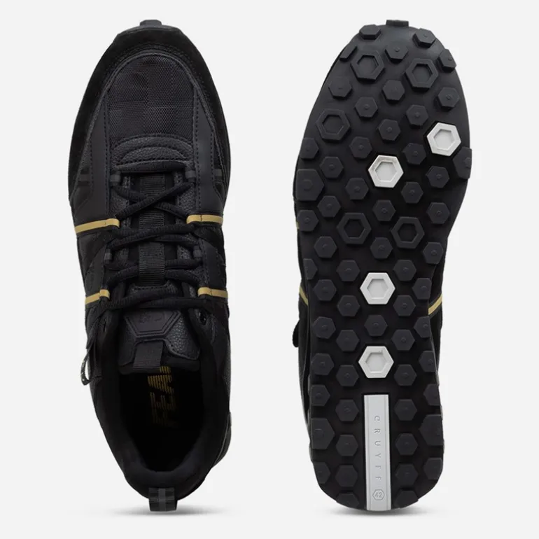 Cruyff Herren Fearia Futura Turnschuhe Schwarz/Gold