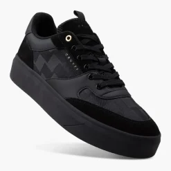 Cruyff Herren Terra Court Turnschuhe Schwarz/Gold