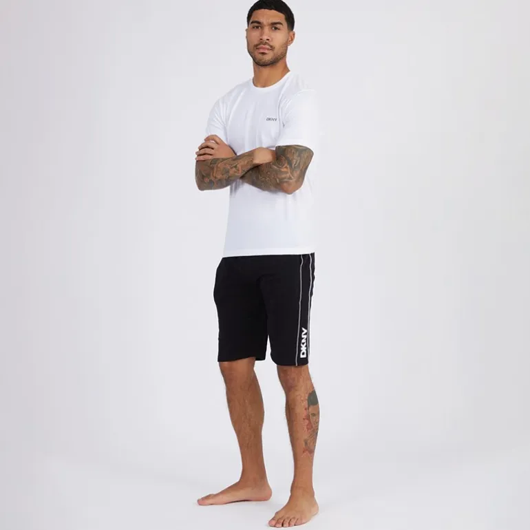 DKNY Herren Cavaliers Jersey Shorts Schwarz