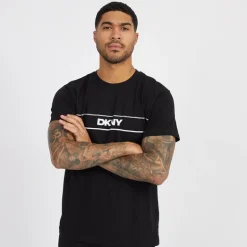 DKNY Herren Cavaliers T-Shirt Schwarz