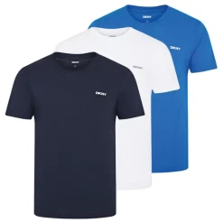 DKNY Herren Giants Drei Pack T Shirts Navy/Weiß/Blau