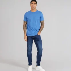 Duck And Cover Herren Maylead Slim Fit Jeans Dunkle Waschung