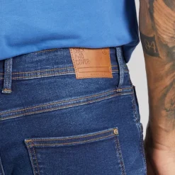Duck And Cover Herren Maylead Slim Fit Jeans Dunkle Waschung