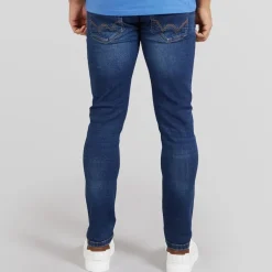 Duck And Cover Herren Maylead Slim Fit Jeans Dunkle Waschung