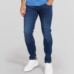 Duck And Cover Herren Maylead Slim Fit Jeans Dunkle Waschung