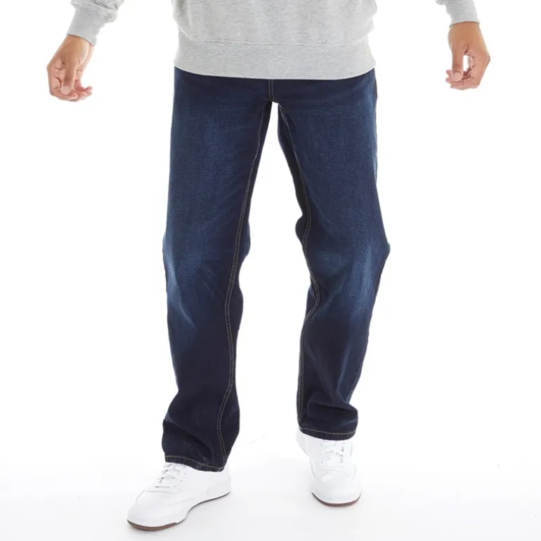 Duck and Cover Herren Rushawn Jeans mit lockerer Passform Dunkelblau