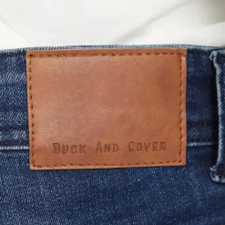Duck And Cover Herren Zeki Denim Shorts Dunkel Waschung