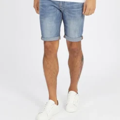 Duck And Cover Herren Zeki Jeans Shorts Stone Wash