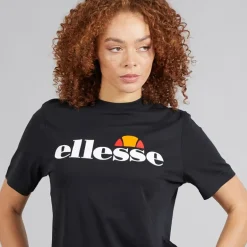 Ellesse Damen Stauf Logo T Shirt Schwarz