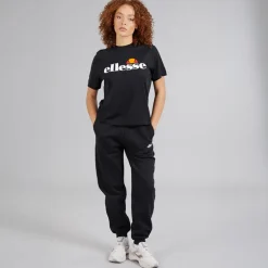 Ellesse Damen Stauf Logo T Shirt Schwarz